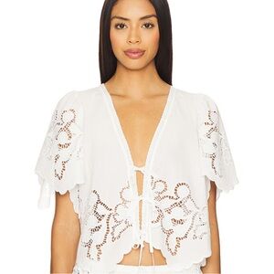 Tularosa White Lace Blouse